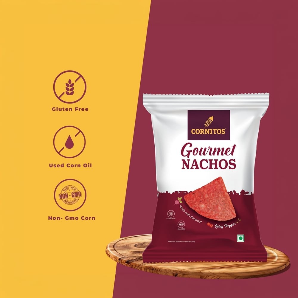 Cornitos Gourmet Beetroot Nachos (Spicy Pepper)