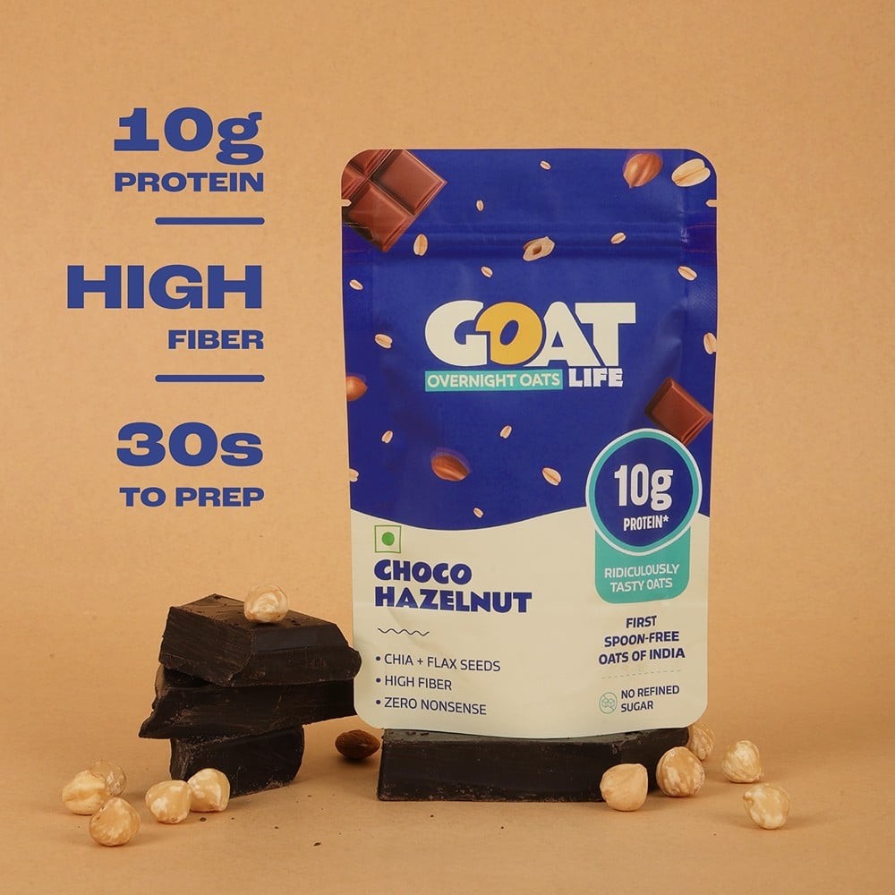 GOAT Life High Protein Overnight Instant Oats Choco Hazelnut