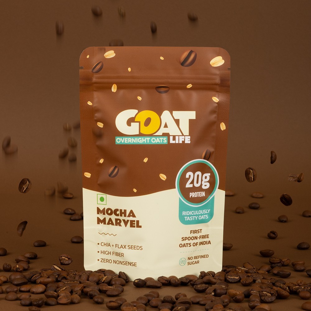GOAT Life High Protein Overnight Instant Oats Mocha Marvel - Pack of 2