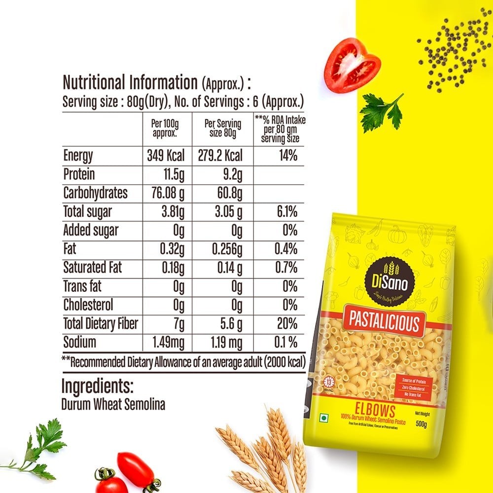 Disano Elbow Pasta (100 % Durum Wheat)