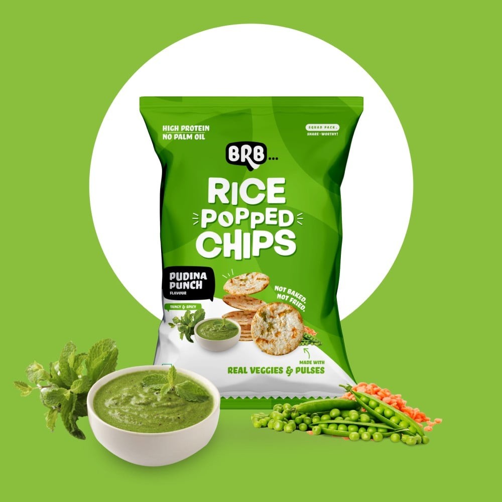 BRB Pudina Punch Rice Popped Chips