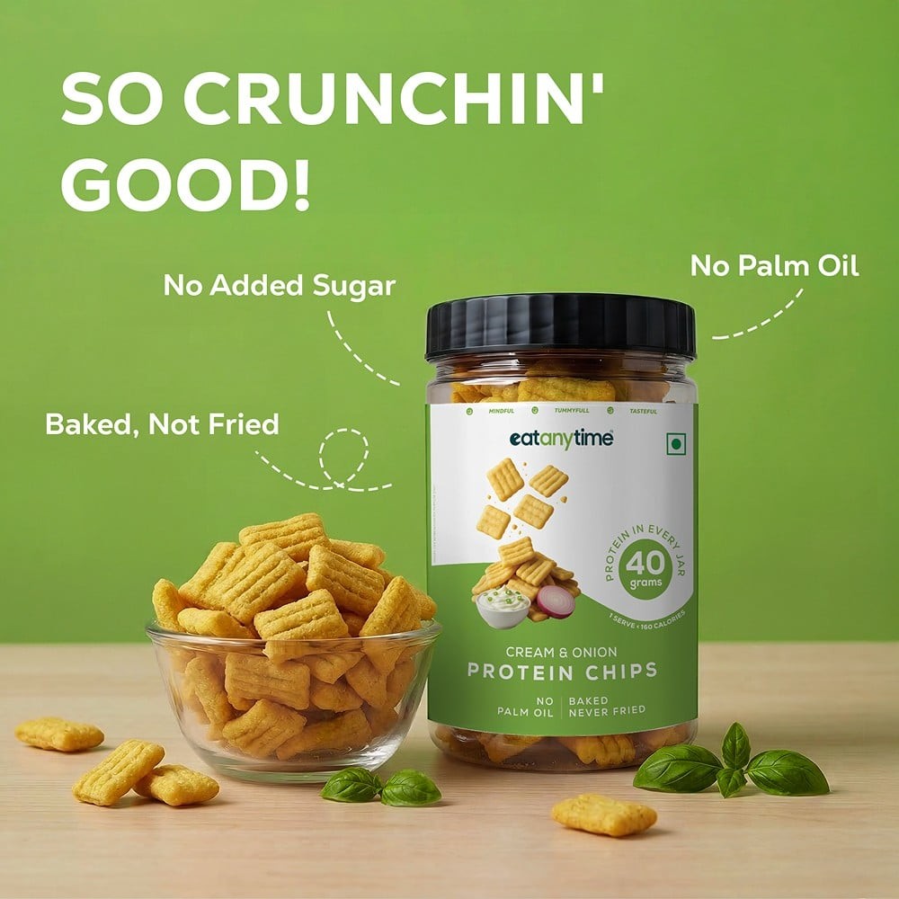 EAT Anytime Roasted Protein Chips (Cream & Onion)