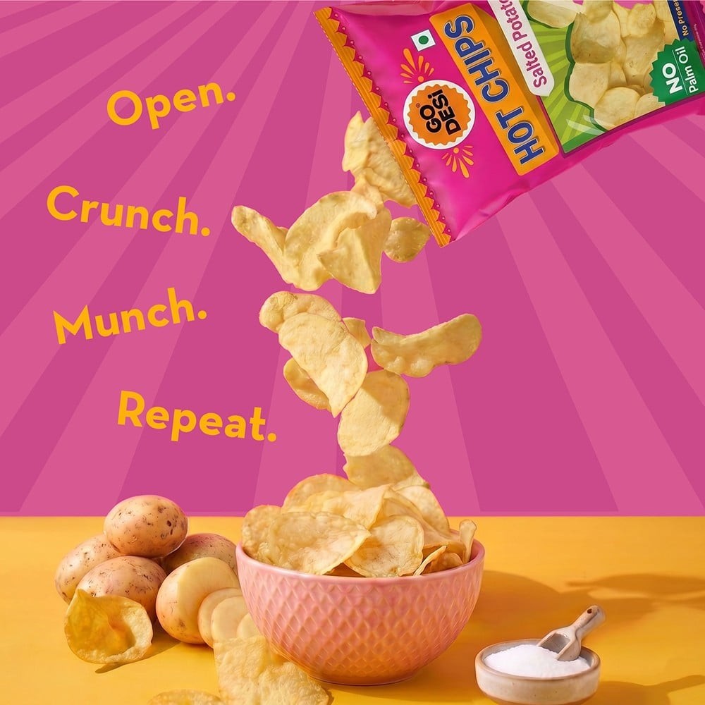 GO DESi Hot Salted Potato Chips