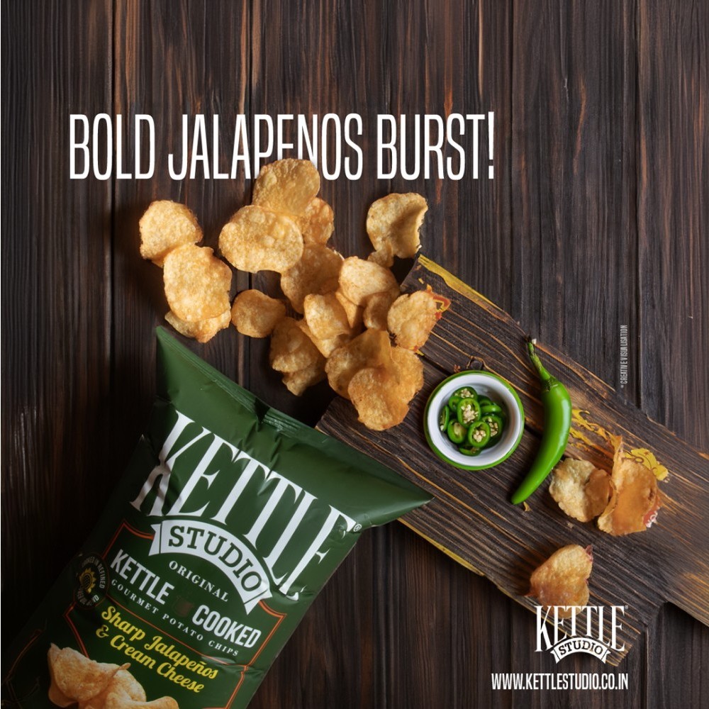Kettle Studio Sharp Jalapenos & Cream Cheese Potato Chips