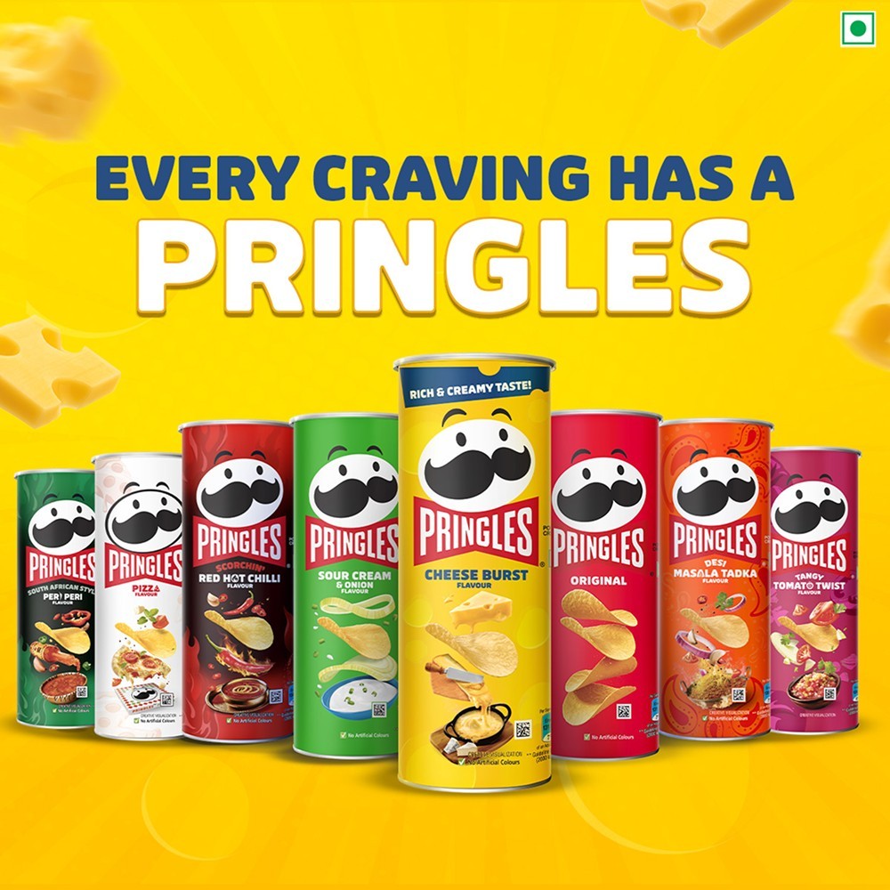 Pringles Cheese Burst Potato Crisps