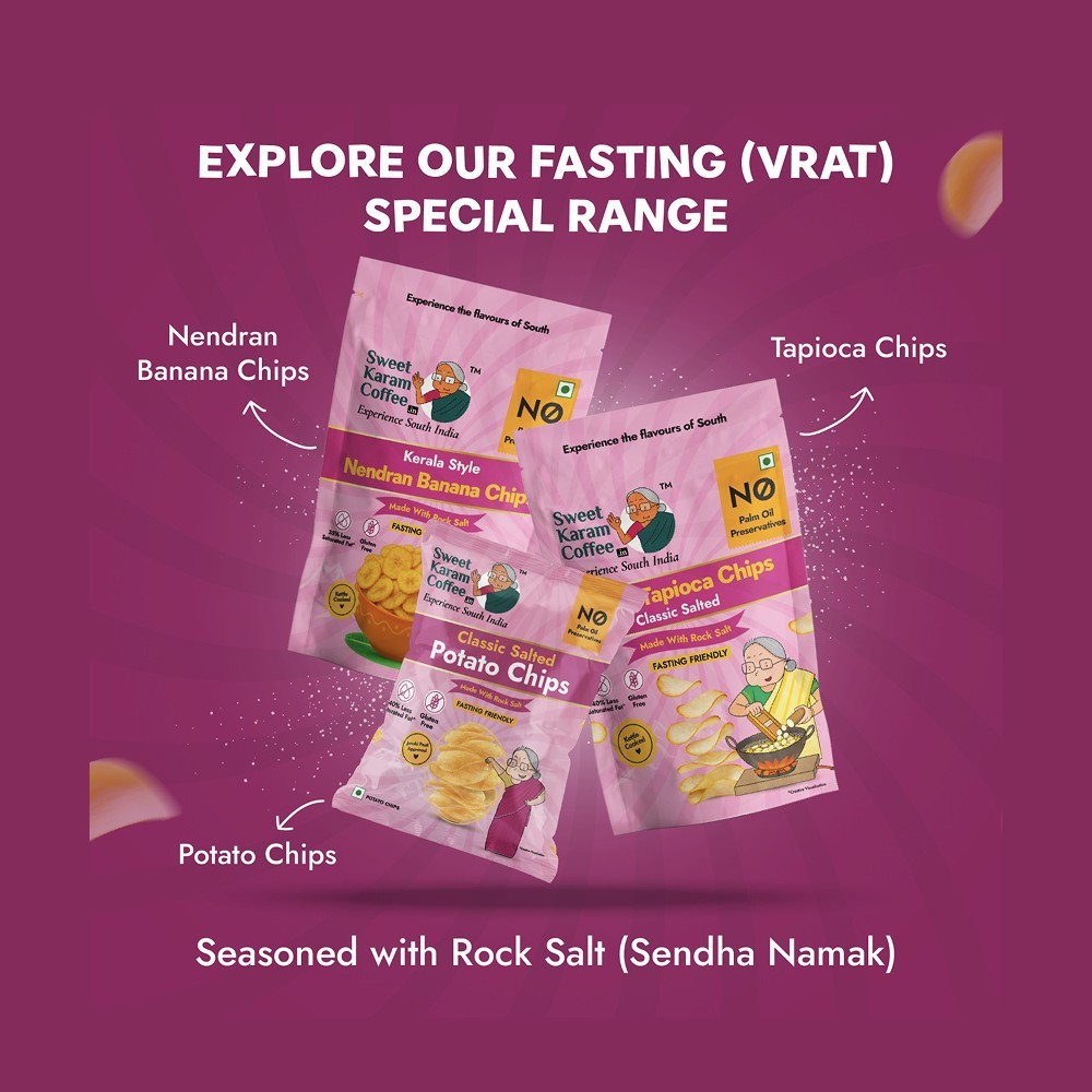 Sweet Karam Coffee Vrat Rock Salt Potato Chips