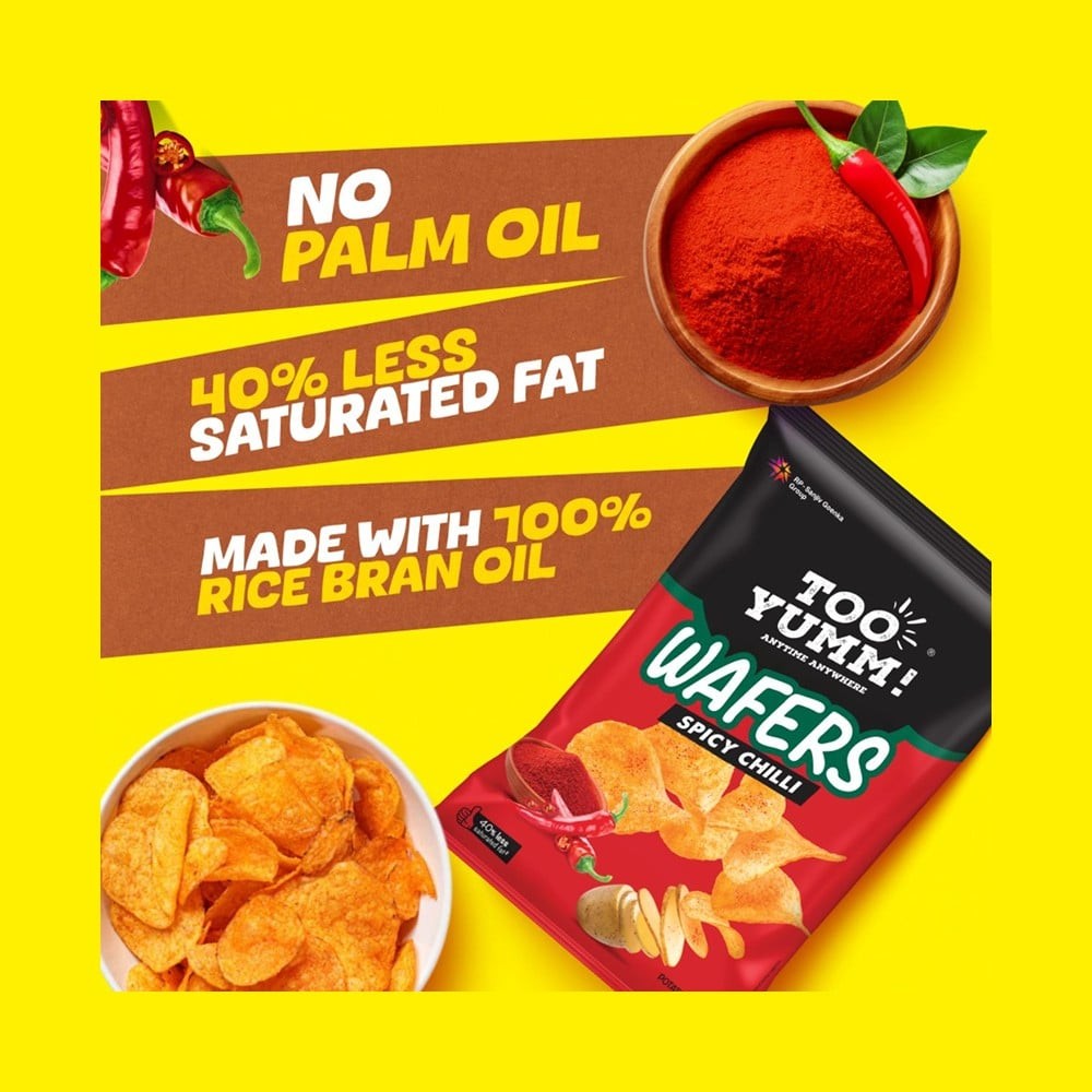 Too Yumm Spicy Chilli Wafers Potato Chips (No Palm Oil)