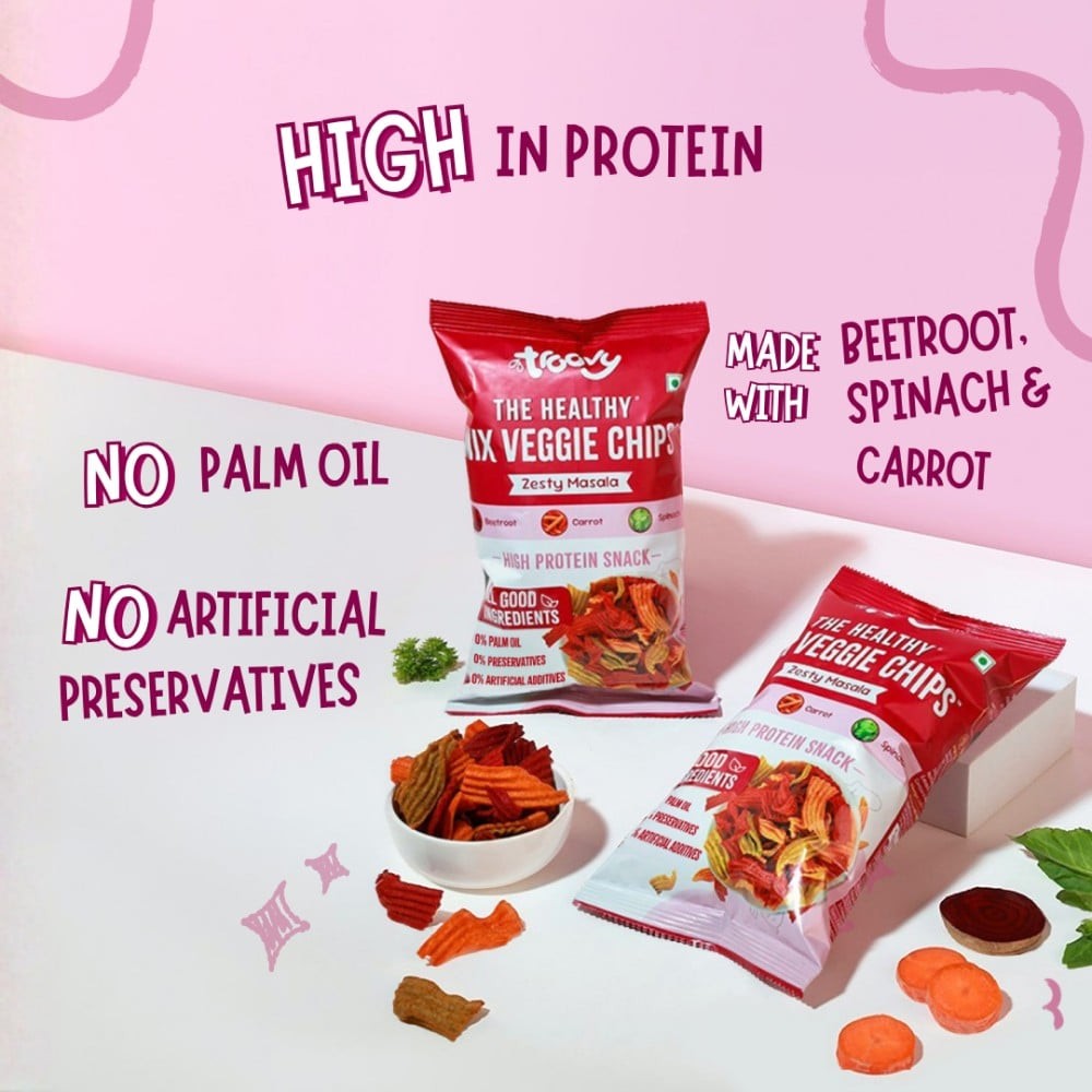 Troovy Healthy High Protein Mix Veggie Chips