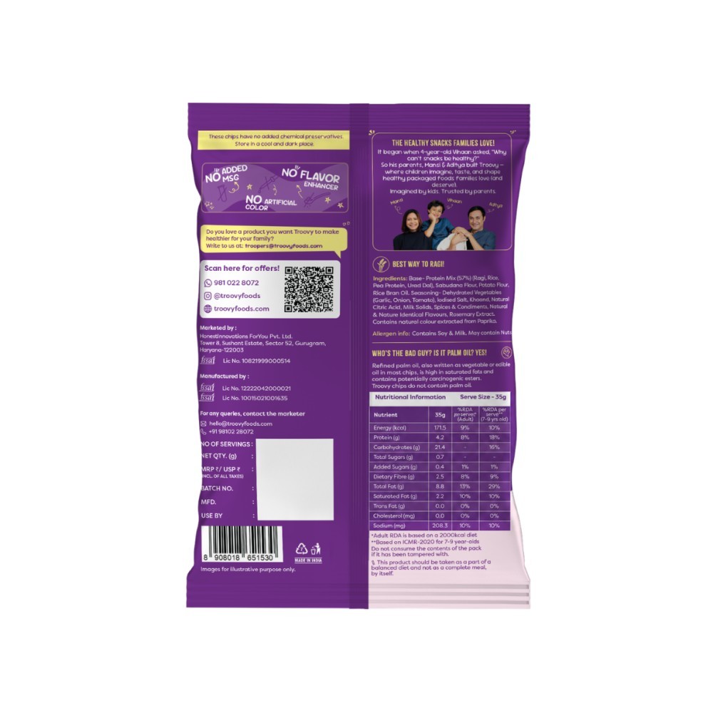 Troovy Healthy High Protein Ragi Chips