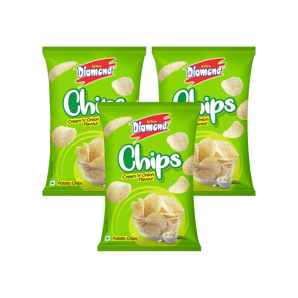 Yellow Diamond Cream N Onion Potato Chips