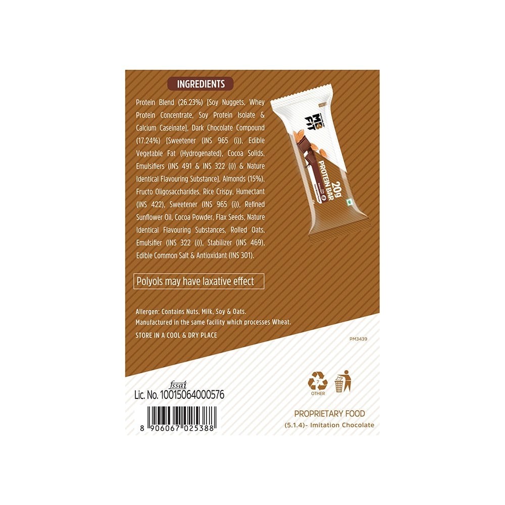 MuscleBlaze 20 g Protein Bar Pack (Choco Almond)