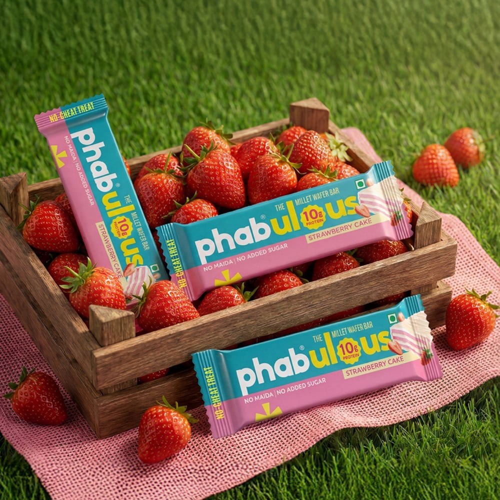 Phab 10g Protein Strawberry Cake Millet Protein Wafer Bar
