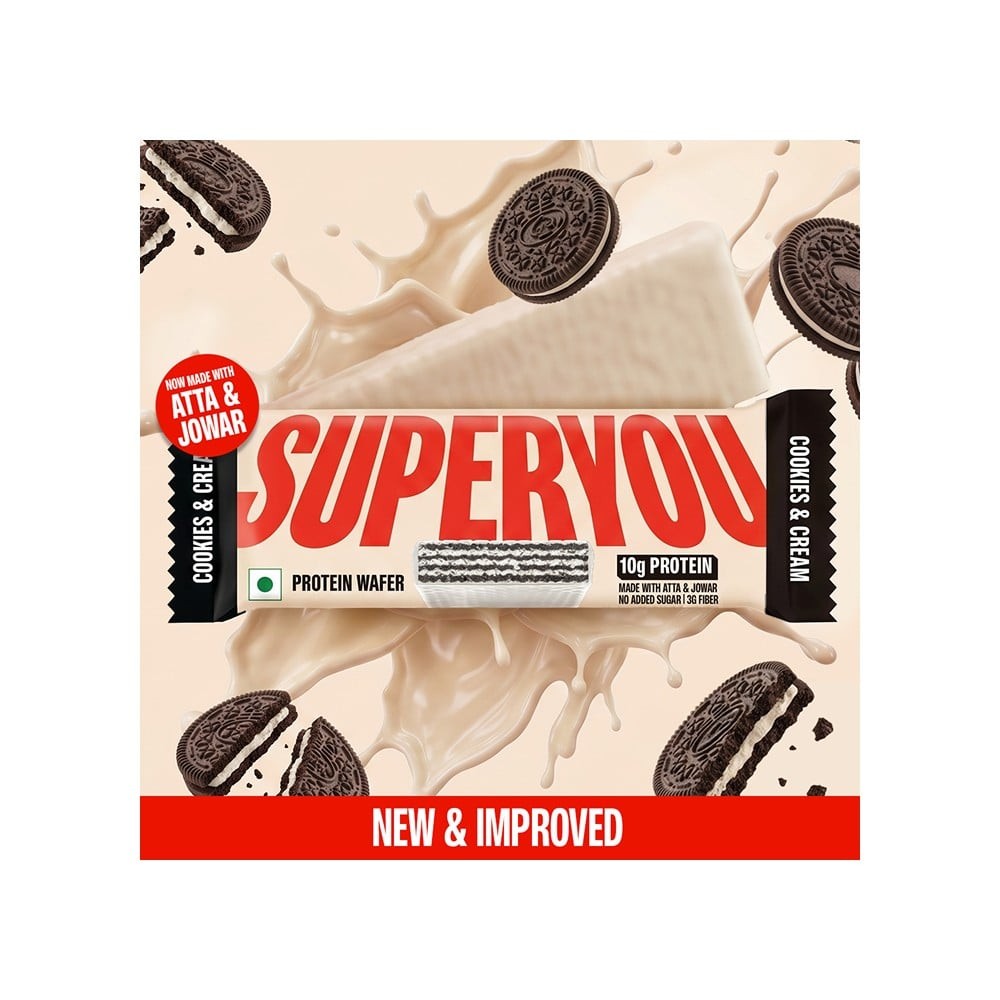 SuperYou Cookies & Cream Wafer Protein Bar