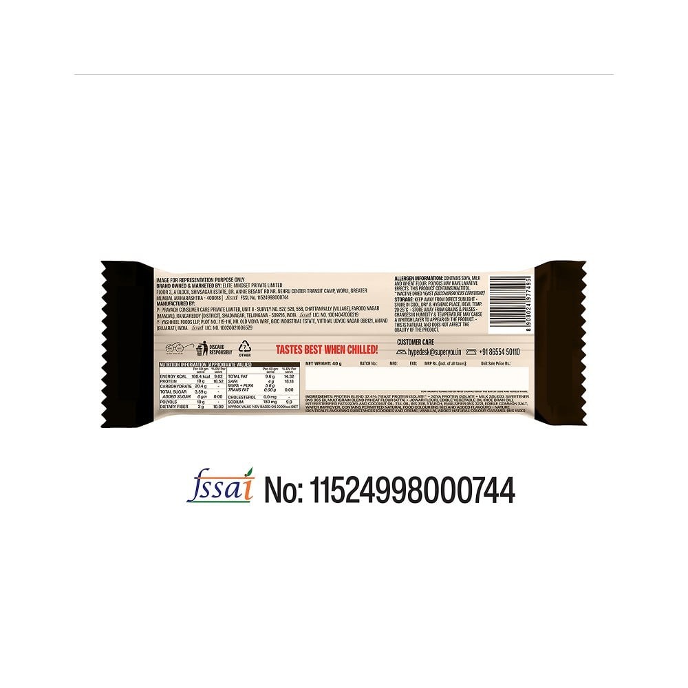 SuperYou Cookies & Cream Wafer Protein Bar