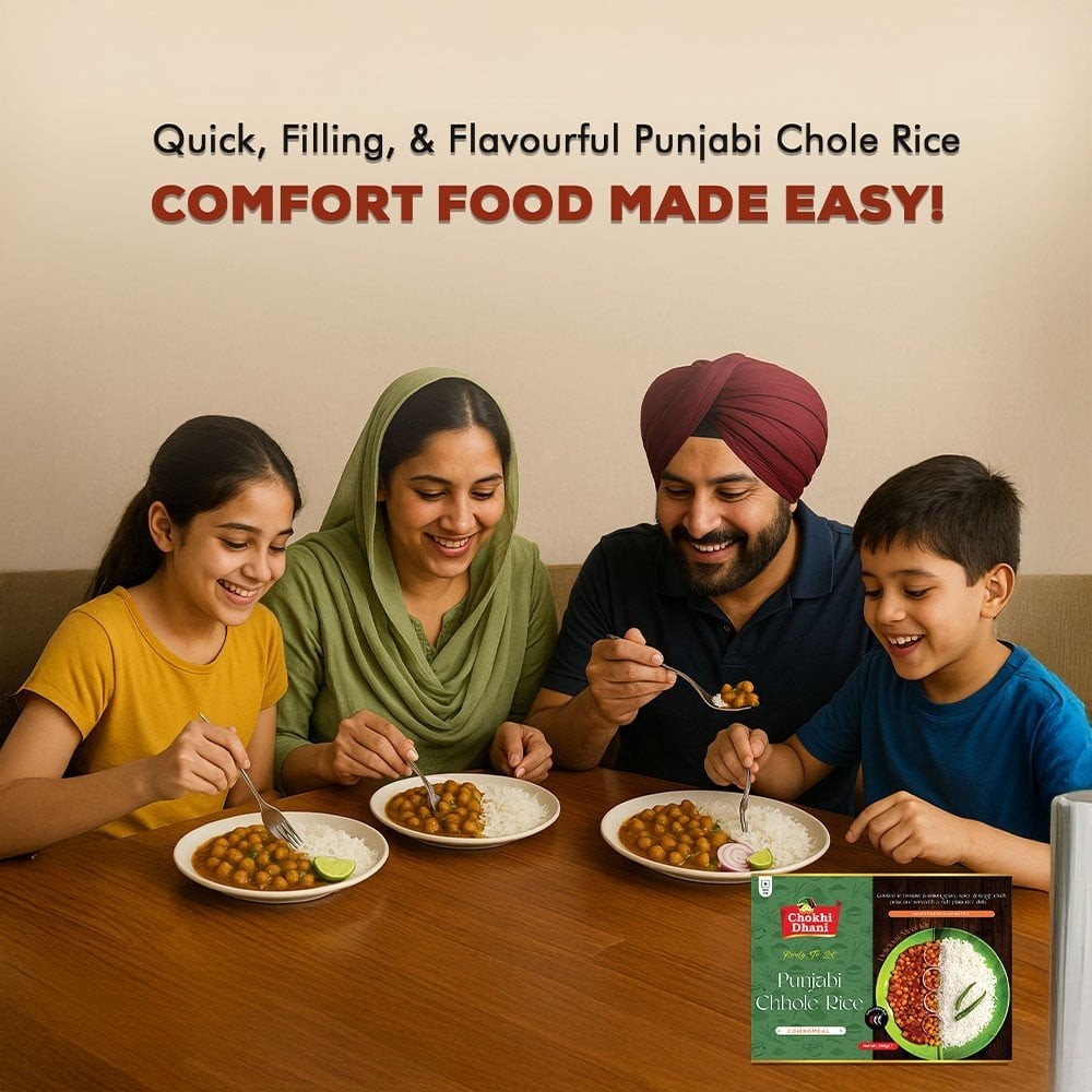 Chokhi Dhani Ready to Eat Punjabi Chole Rice Combo Meal