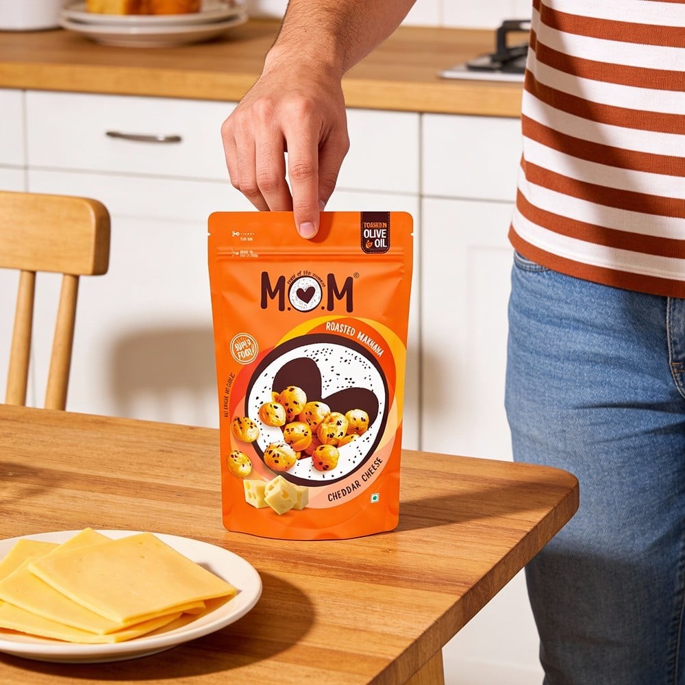 MOM Cheddar Cheese Roasted Flavoured Makhana