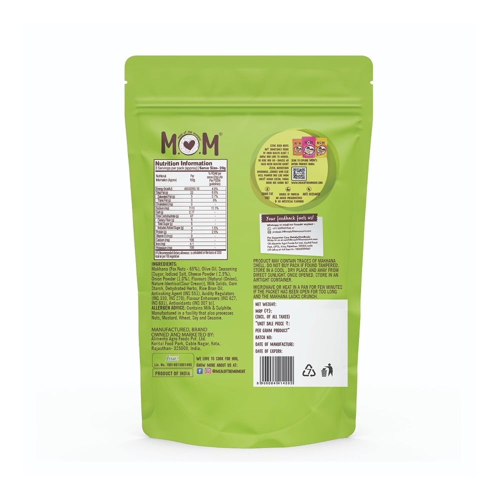 MOM Cream & Onion Roasted Flavoured Makhana