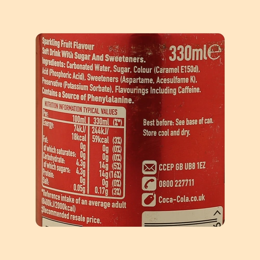 Dr Pepper Sparkling Fruit Flavour Soft Drink